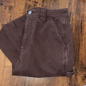 TNA brown straight leg cargo pants